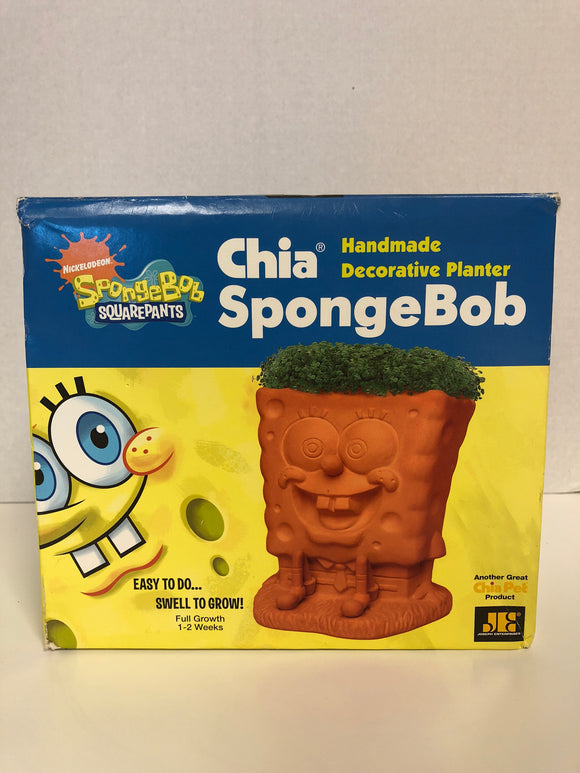 Nickelodeon Chia Sponge Bob Squarepants Handmade Decorative Planter - 1Solardeals