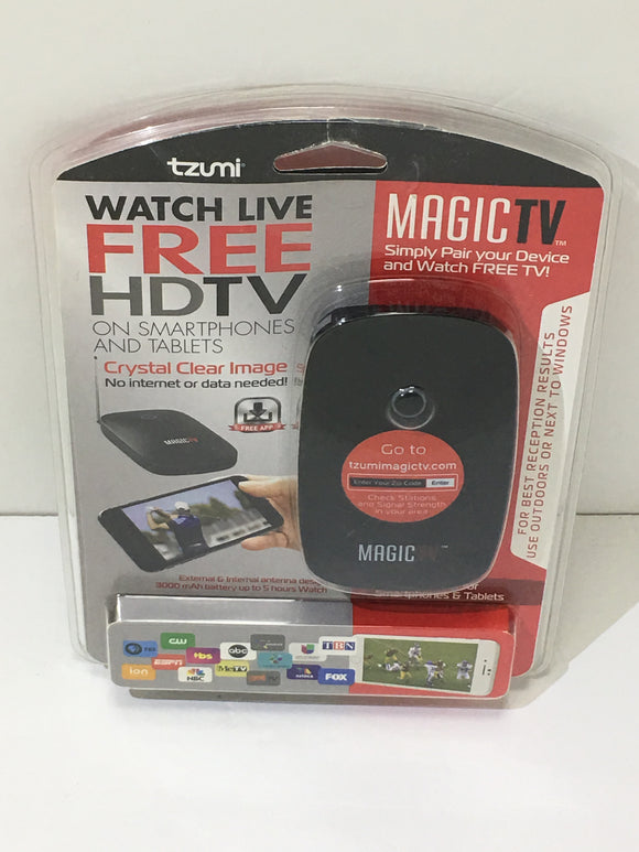 Tzumi Watch Live Free HDTV Magic TV📺On Smartphones & Tablets Digital Tuner Crystal Clear Image - 1Solardeals