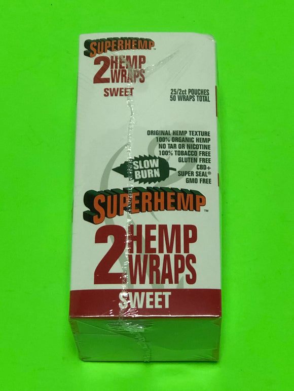 FREE GIFTS🎁Good Times SuperHemp Sweet 50 Super High Quality Hemp Wraps 25 Packs - 1Solardeals