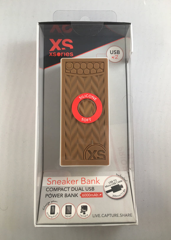 Sneaker👟Bank Compact Dual 5V 2.1A USB 6000mAh⚡️Power Bank XSories - 1Solardeals