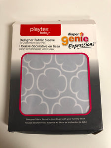 Playtex Baby Designer Fabric Sleeve Diaper Genie Expressions Customize Gray/White - 1Solardeals