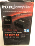 iHome Computer Stable Link USB Multi Card Reader Support 9 Cards USB Plug & Play Sleek Design - 1Solardeals