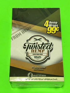 FREE GIFTS🎁Plain Jane 60 High Quality Twisted Hemp Wraps 15 Packs 4 Per Pack Full📦BOX🌿HOT