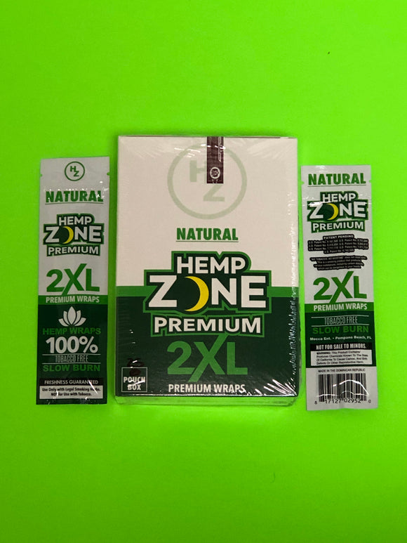 FREE GIFTS🎁IF U BUY Hemp Zone 2XL Natural 50 High Quality Wraps 25pks Organic Natural Herbal Premium - 1Solardeals
