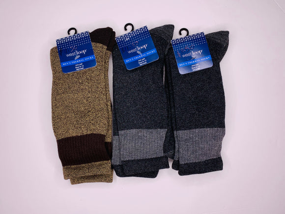 West Loop Men’s Thermal Socks 3 Pairs Total Size 6-12 - 1Solardeals