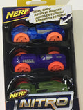 Hasbro Nerf Nitro Foam Cars🏎With Plastic Wheels 3 Pack E1236 Speed Distance - 1Solardeals