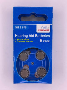 Walgreens Hearing Aid Batteries 2018 Size 675 8 Pack Zinc Air - 1Solardeals