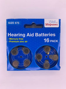 Walgreens Zinc Air Hearing Aid Batteries 2020 Size 675 16 Pack - 1Solardeals