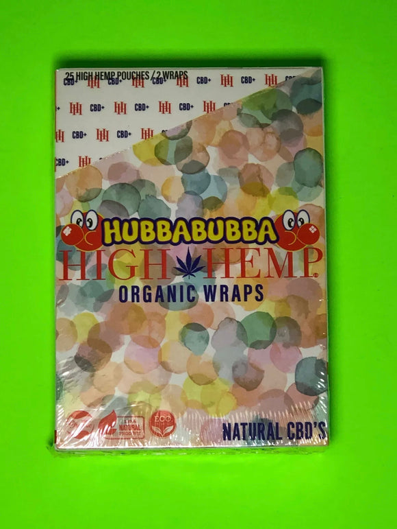 FREE GIFTS🎁IF U BUY Hubba Bubba High Hemp Herbal Natural Organic 50 Wraps 25pks