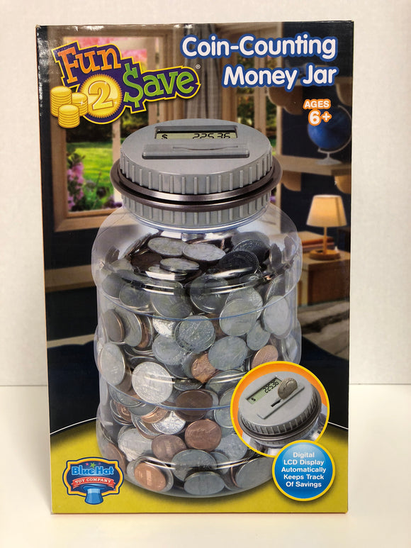 BlueHat Toy Fun & Save Coin Counting Money Jar Digital LCD Display Automatically Savings Track - 1Solardeals