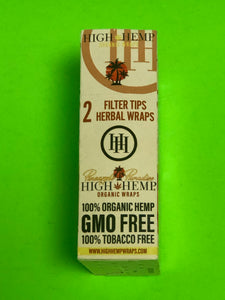 Free Gifts🎁Pineapple🍍Paradise 50 High Quality Organic Hemp Wraps 25 packs Natural