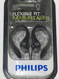 Philips Flexible Fit SHS3200BK/37 Headphones🎧Extra Bass Earhook Black Sport - 1Solardeals