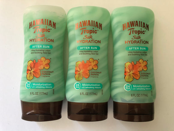 3x Hawaiian Tropic Silk Hydration After Sun Coconut Papaya Hydrating Lotion - 1Solardeals