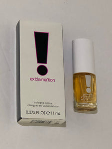 NEW Exclamation Cologne Spray Coty Paris New York 0.375 FL OZ 11 mL Perfume ! - 1Solardeals