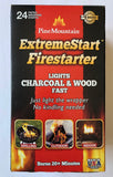Pine Mountain Extreme Start Firestarter Lights Charcoal & Wool Fast 24 Paper Wrapped Starts Grilling Outdoor Indoor - 1Solardeals