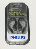 Philips Flexible Fit SHS3200BK/37 Headphones🎧Extra Bass Earhook Black Sport - 1Solardeals